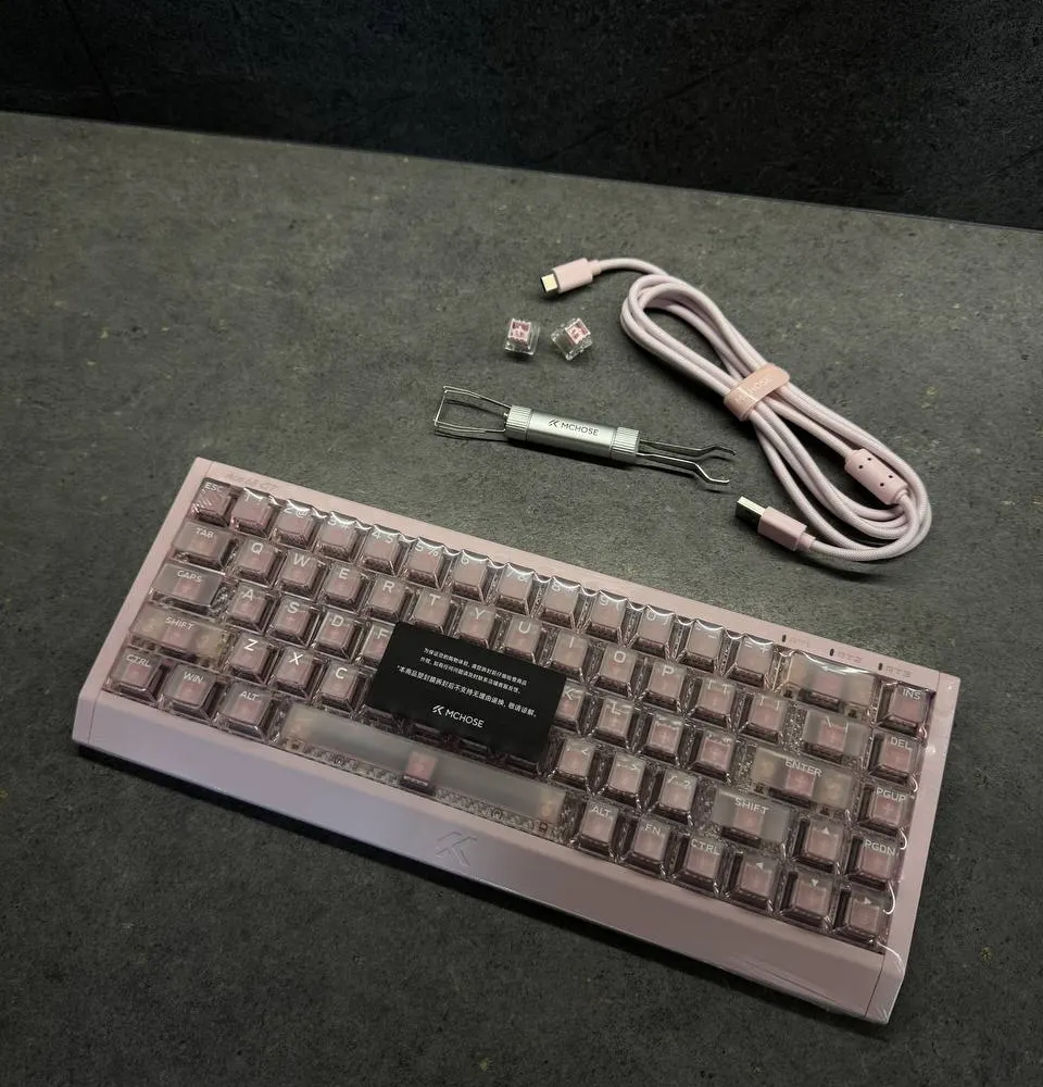 MCHOSE Ace 68 GT Keyboard, Crystal Pink — Mount Tai Pink Magnetic Switch GT — photo 2