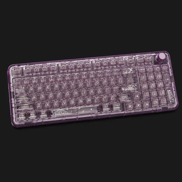 YUNZII X98 Transparent Keyboard, Purple